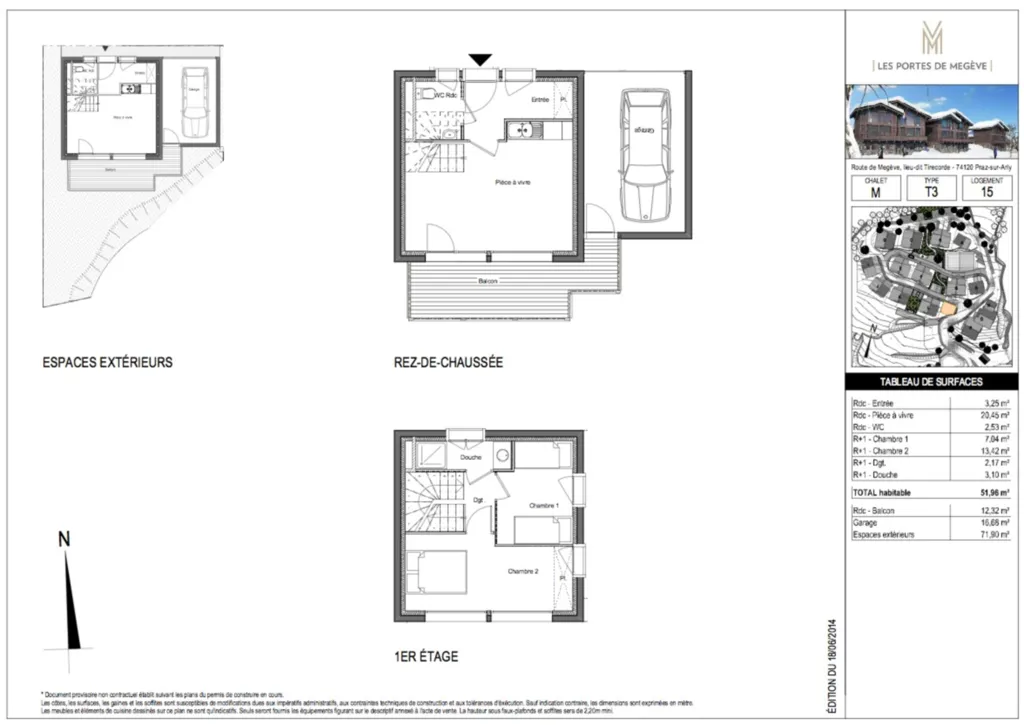 chalet T3 praz sur arly 