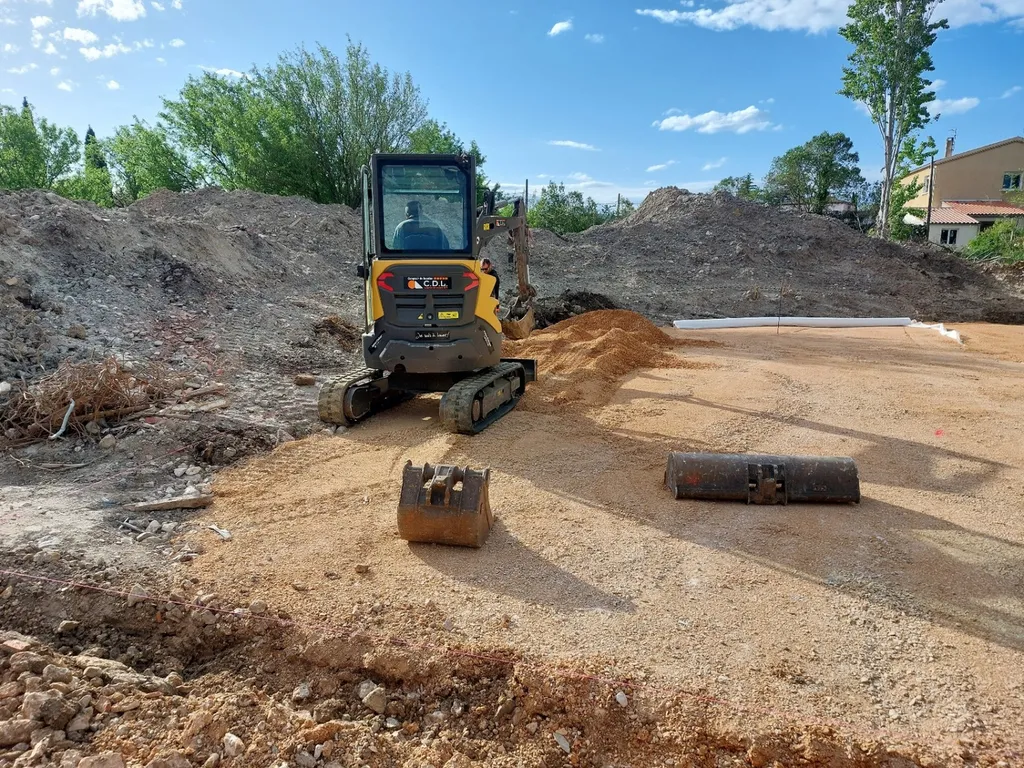 création d'un parking sur Marignane dans les Bouches-du-Rhône 