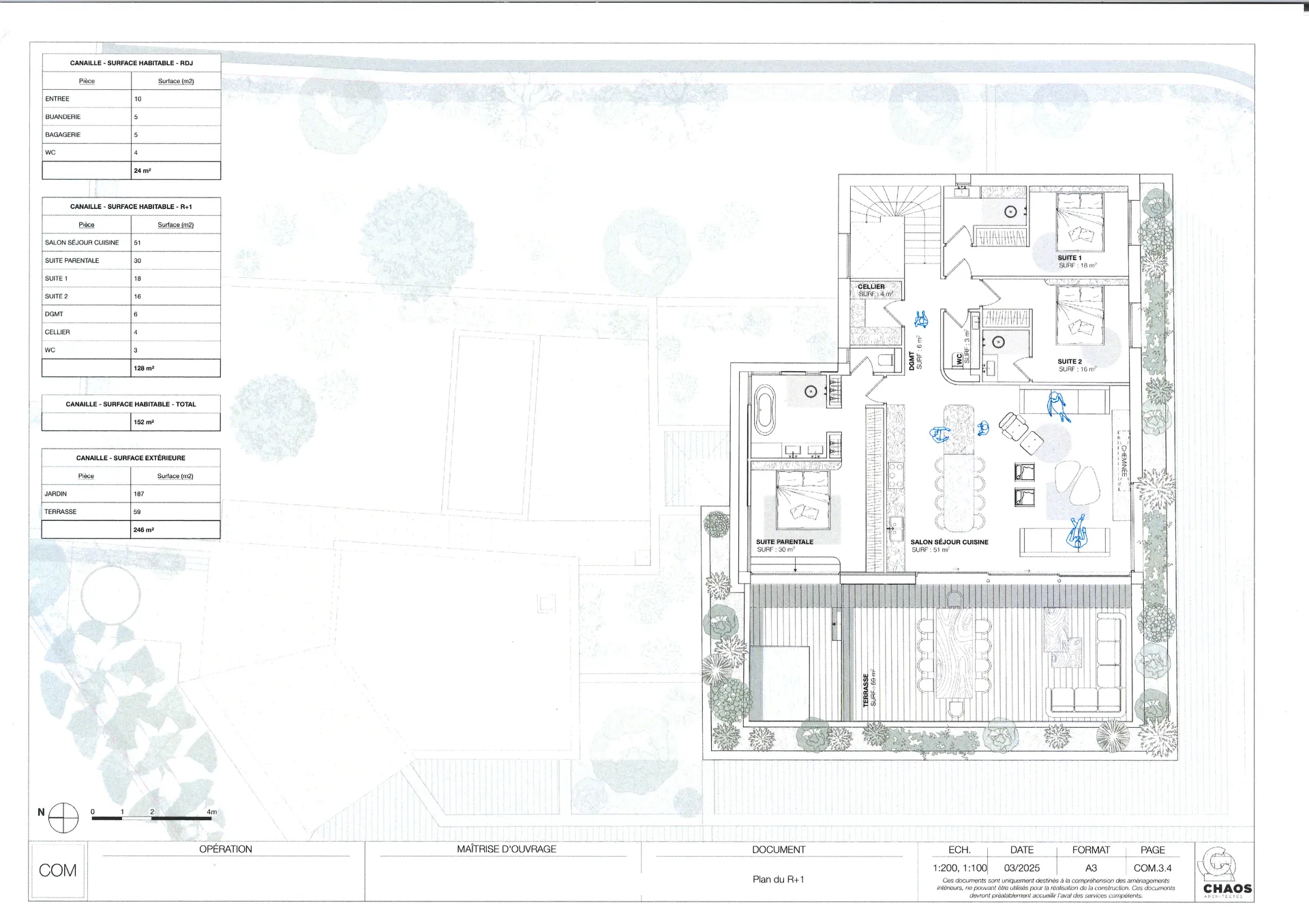 Plan d'aménagement intérieur RdJ proposé
