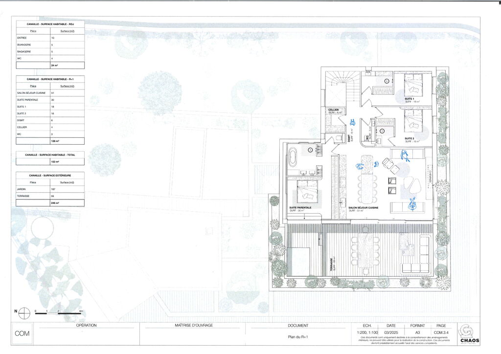 Plan d'aménagement intérieur RdJ proposé