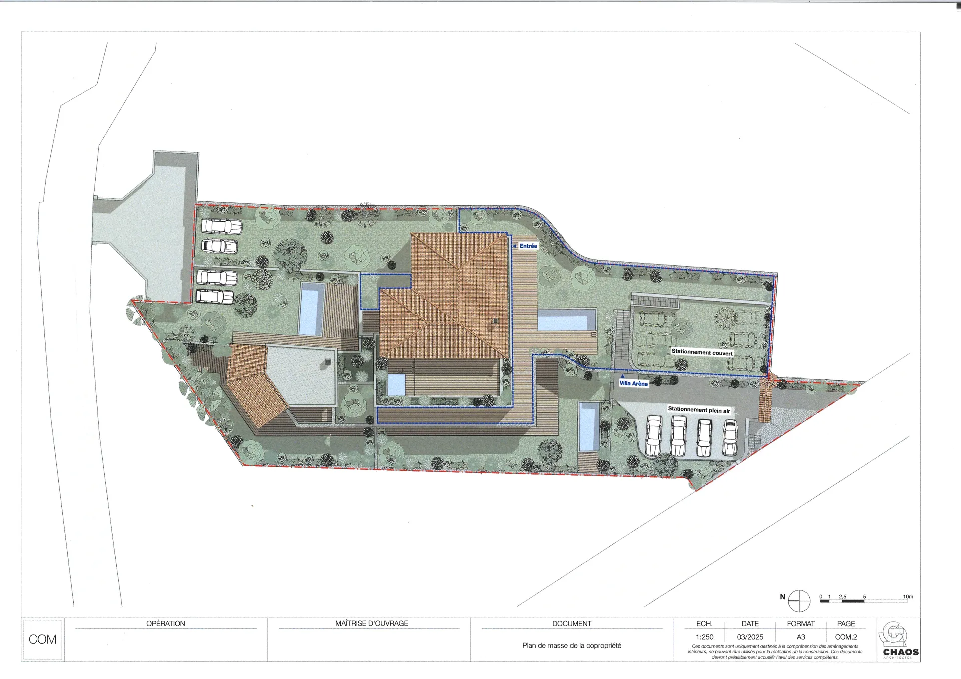 Plan d'aménagement extérieur proposé