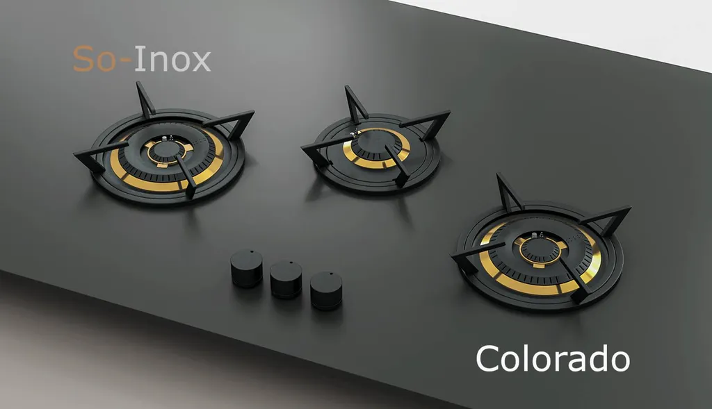 Brûleurs individuels COLORADO 3 feux dont 2 brûleurs wok (1,9 kW, 5,0 kW et 5,0 kW)