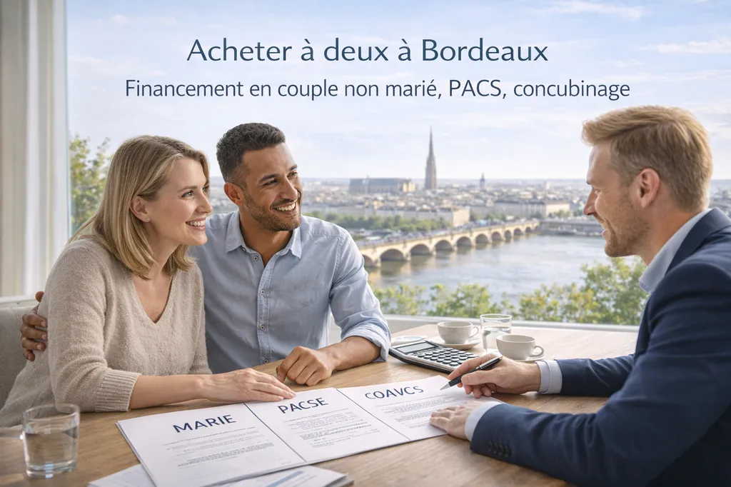 Acheter à deux à Bordeaux : financement en couple non-marié, PACS, concubinage