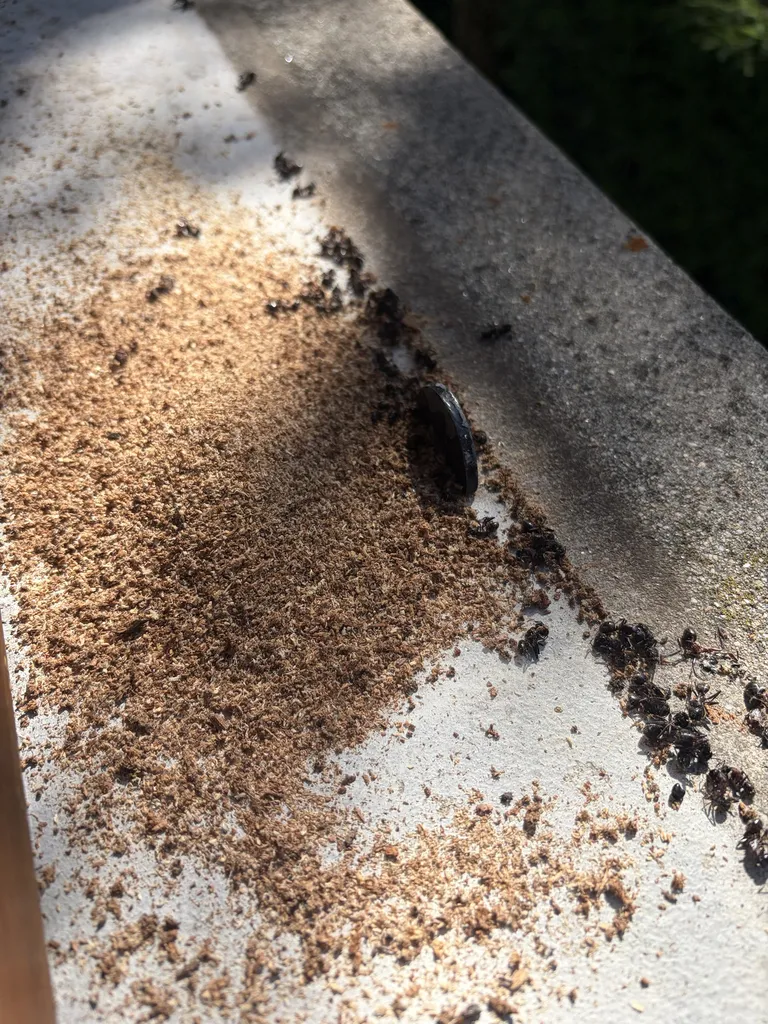 Dégâts occasionnés par les fourmis charpentières 