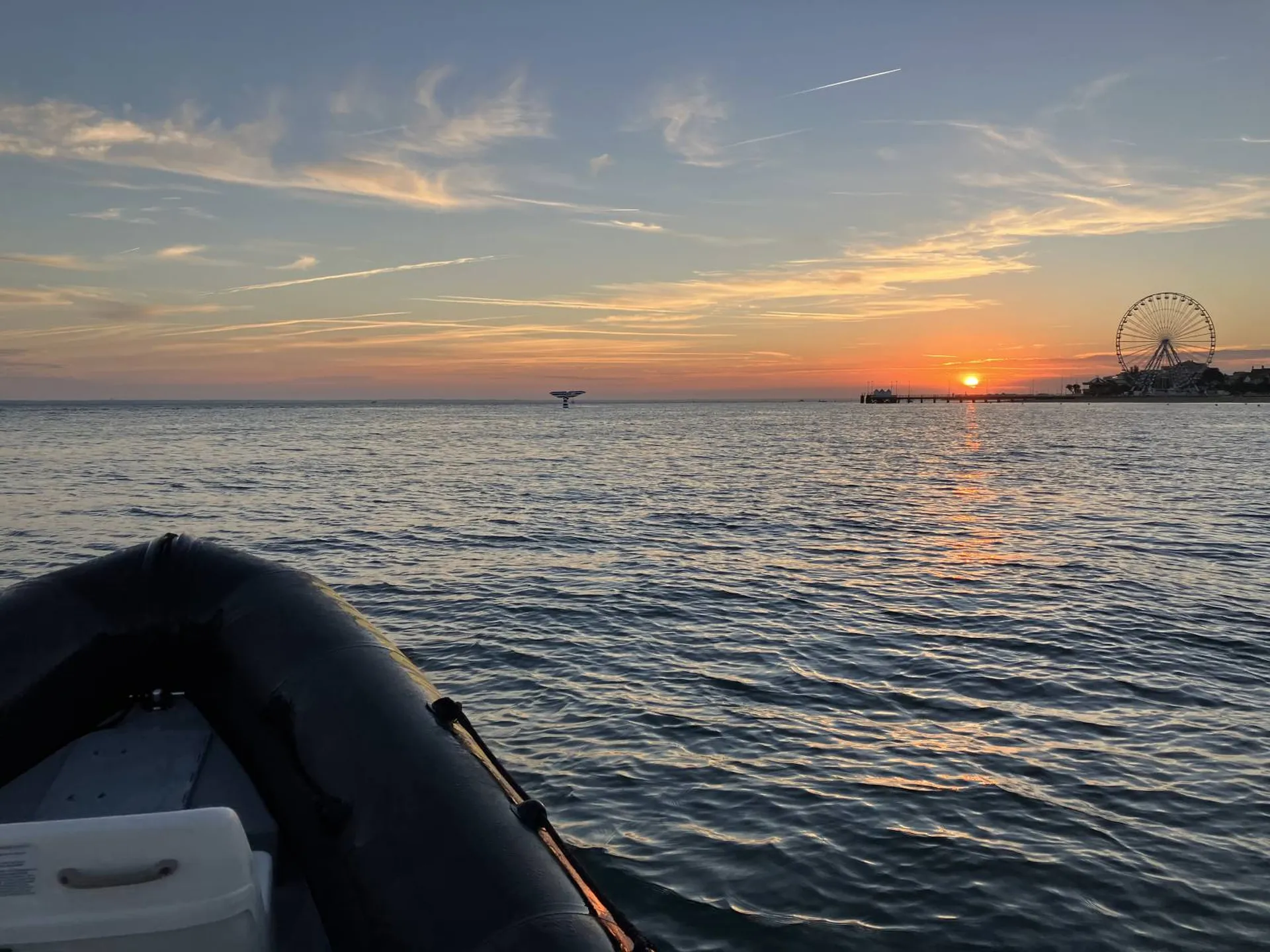 Coucher du soleil sur le bassin d'Arcachon 