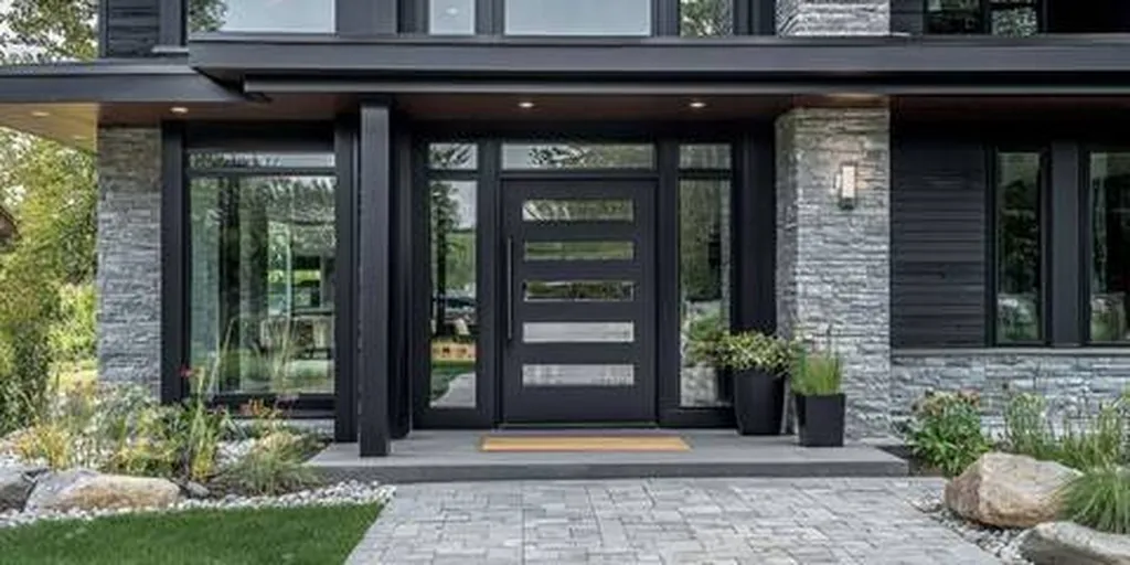 Portes d’entrée aluminium design et sécurisées à Menton