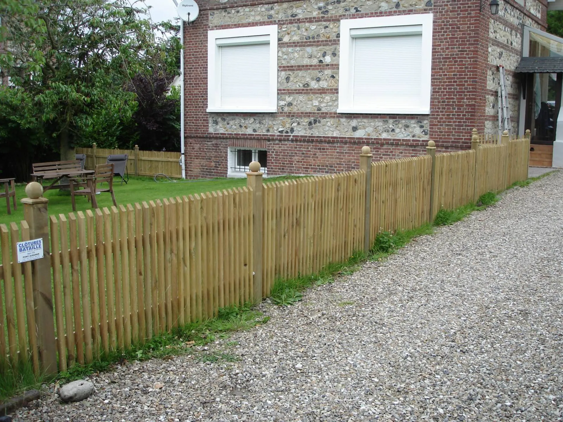 Délimitation de jardin en clôture bois au Havre