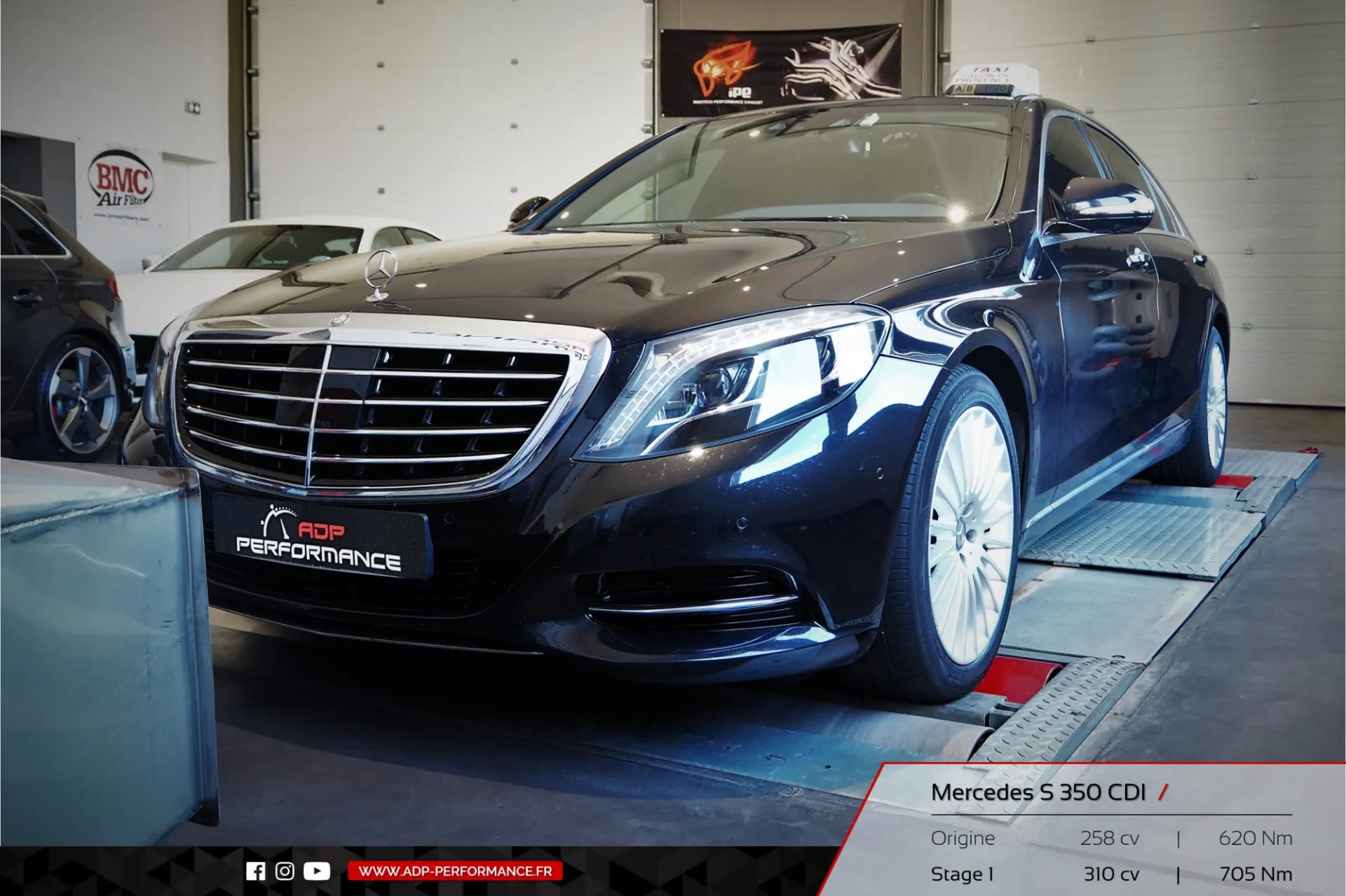 Reprogrammation moteur Salon de Provence - Mercedes Classe S 350 CDI 258cv - ADP Performance