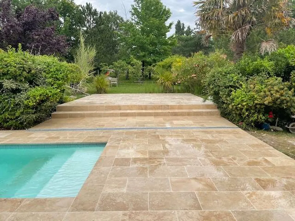 Dallage Travertin ton pierre 1er choix