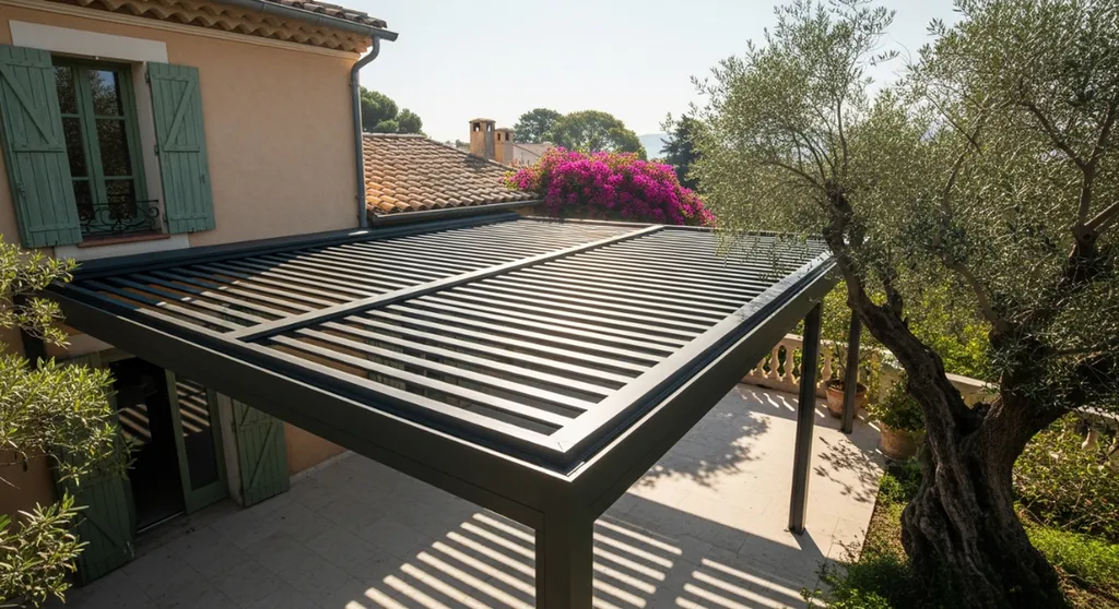 Installer une pergola bioclimatique en aluminium sur mesure pour aménager une terrasse de restaurant ou de maison à Hyères et Bormes-les-Mimosas