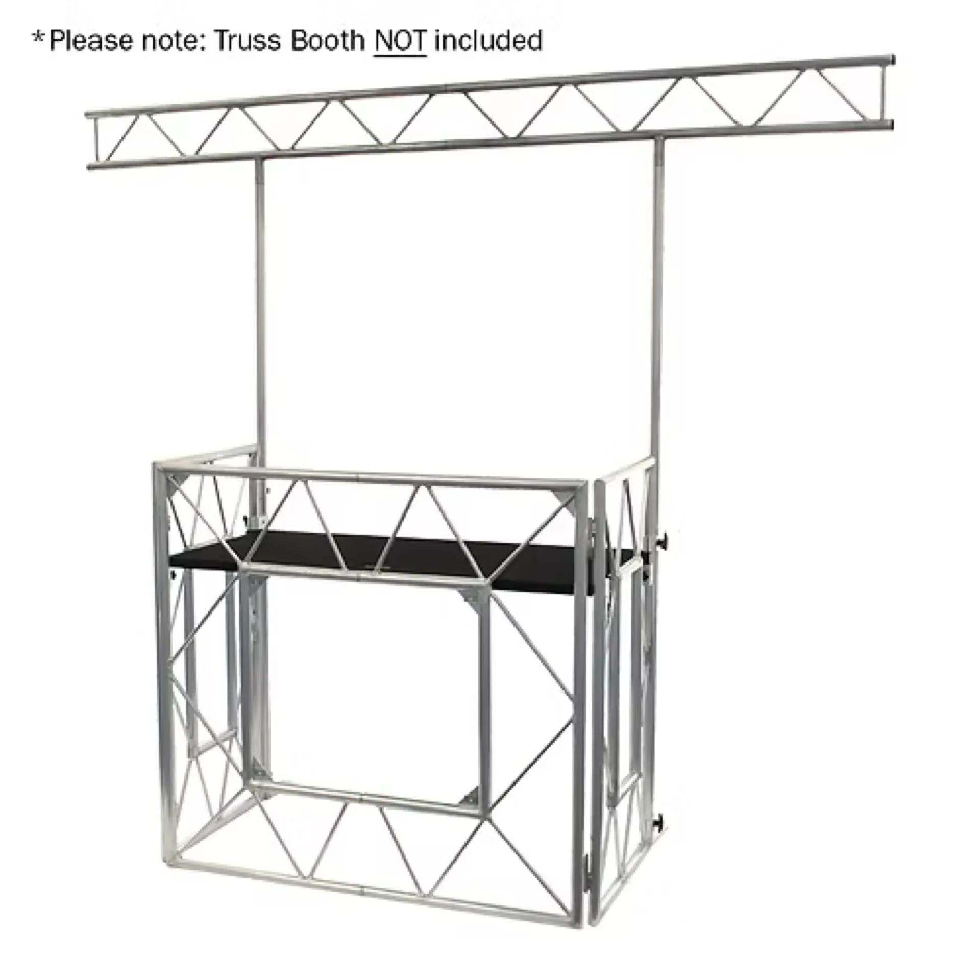 DESK DJ ALU AVEC PONT SUPERIEUR ALU