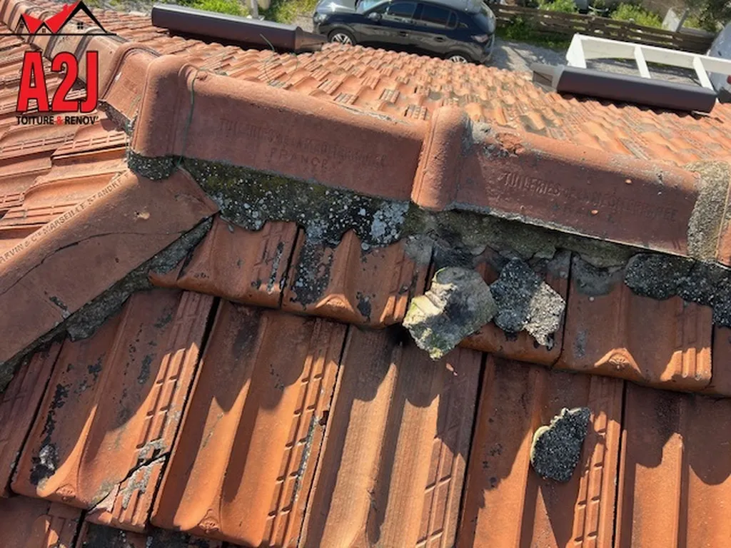 Changement des parties maçonnées en closoir zinc ventilé et pose de fenêtre de toit de type Velux