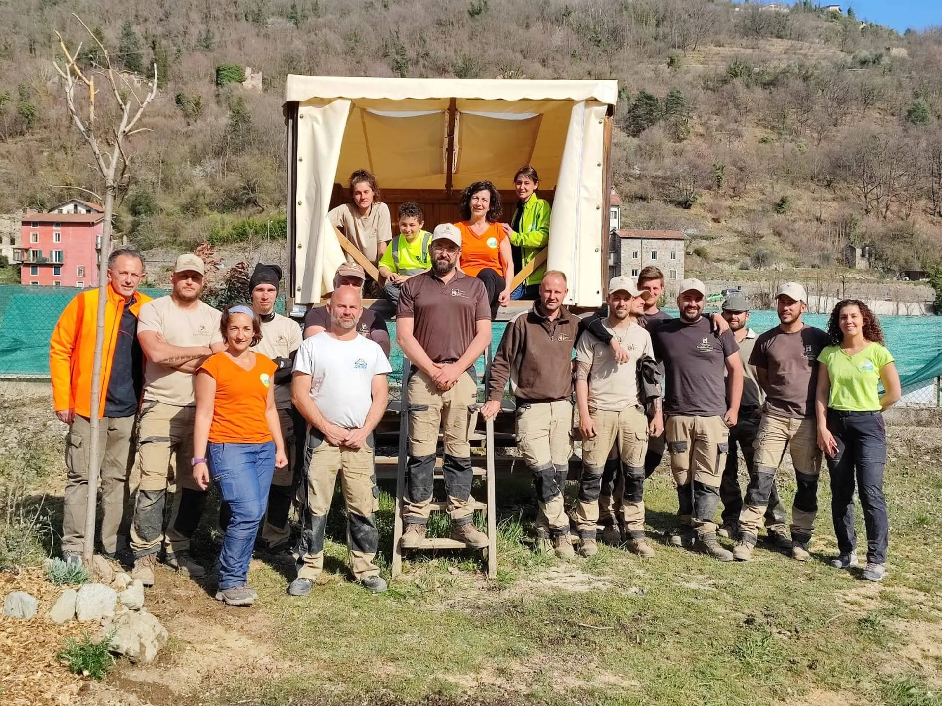 L'équipe de Paysage Environnement au WES à Roquebillière