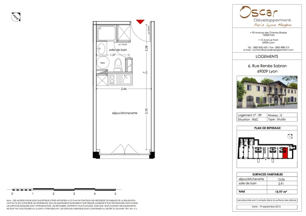 Programme immobilier de 18 appartements du studio rénovés au T2 à Lyon 9 dans le Rhône