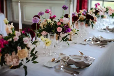 wedding dinner in a french castle