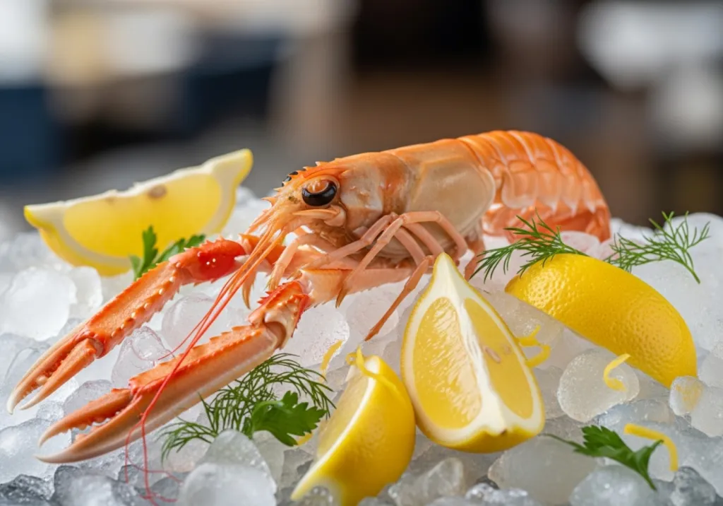 Langoustine entière : la finesse du crustacé dans sa forme la plus pure, à savourer froide ou juste tiédie