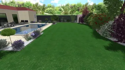 Aménagement d'un jardin avec piscine par un architecte Paysager basé à Avignon