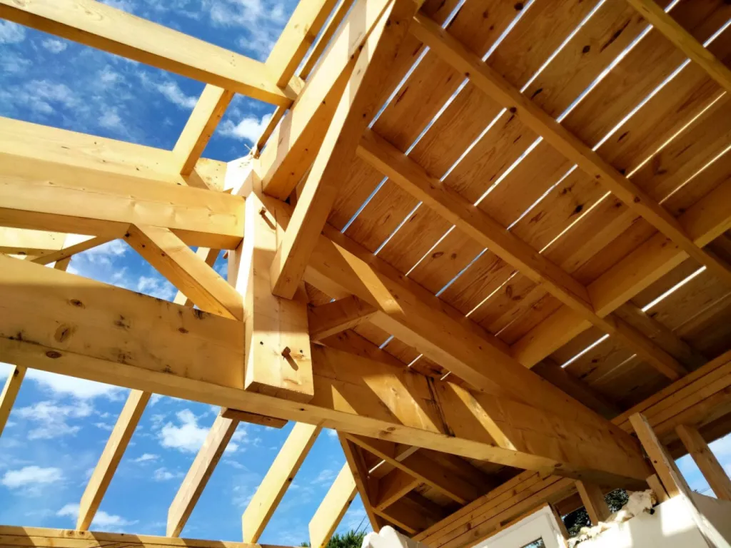 Pose d'une ferme traditionnelle a la Teste de Buch