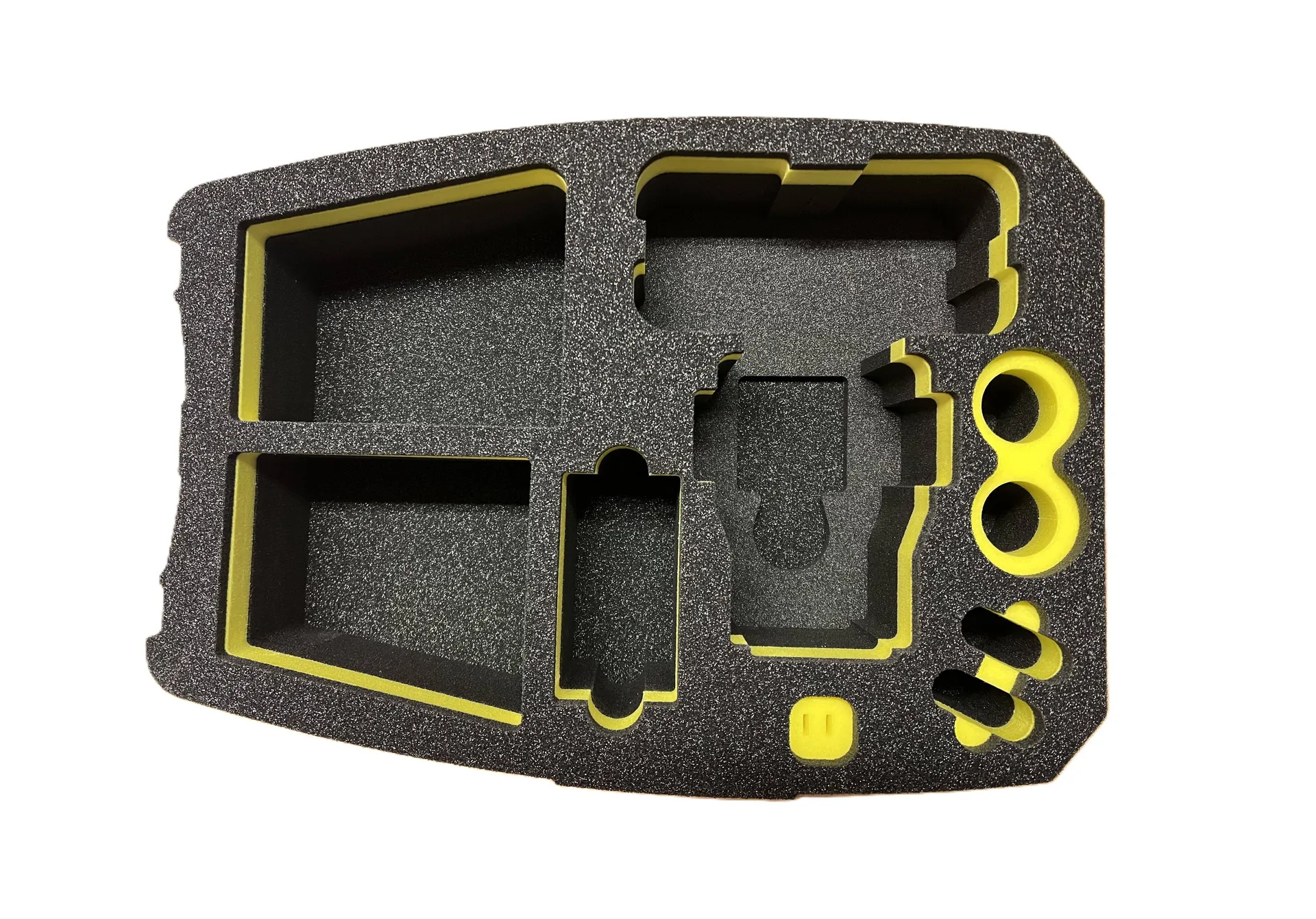 Mousse Plastazote LD29 noire + jaune usinée