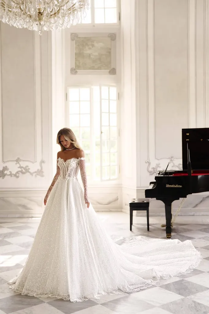 Robe de mariée princesse bustier haute couture Marseille