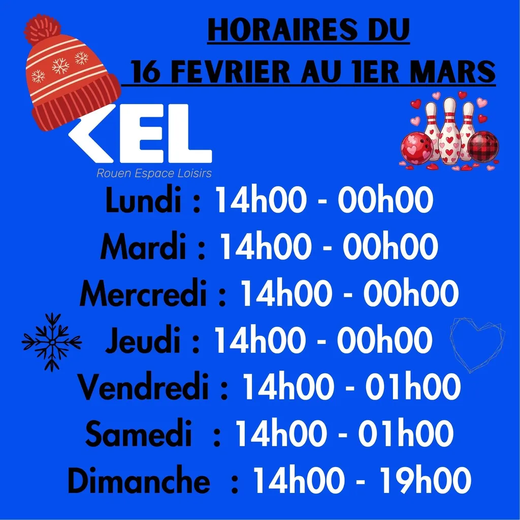 HORAIRES VACANCES DE FEVRIER