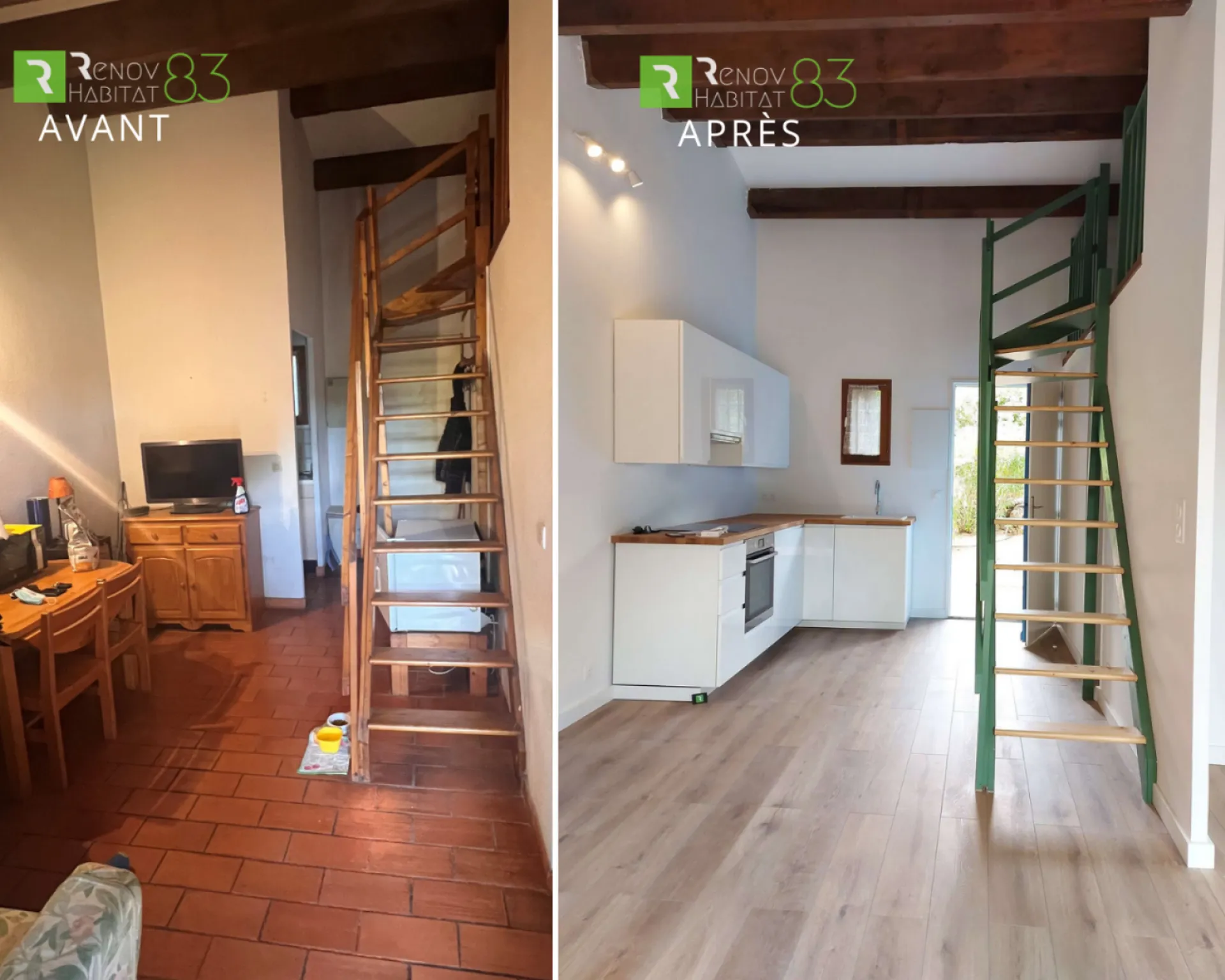 Avant après rénovation complète avec accompagnement global