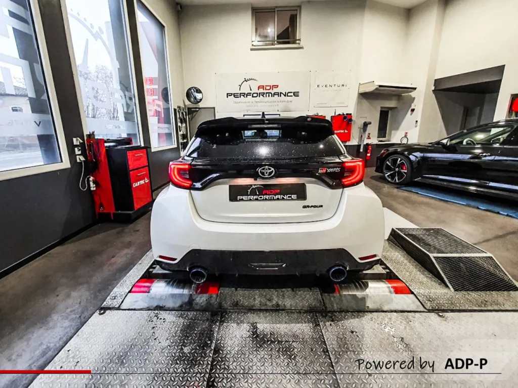 Performances Toyota Yaris GR 1.6T 261cv - Passage au banc de puissance 4 roues motrices - ADP Performance Avignon