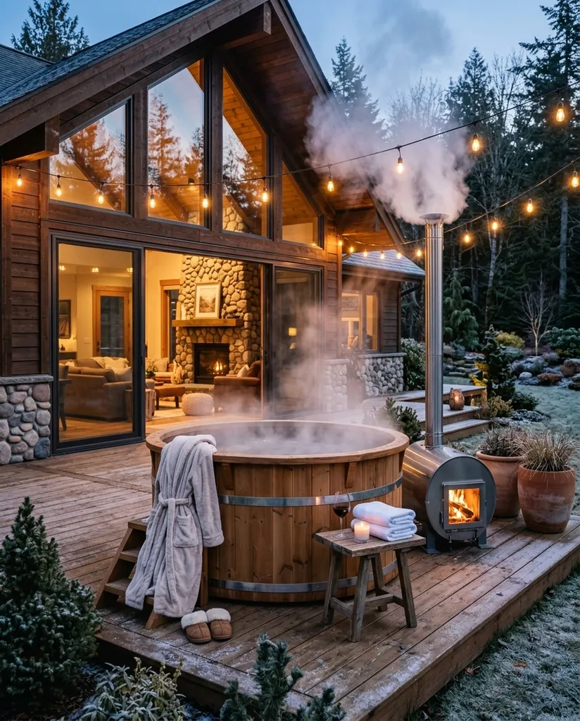 Bain nordique sur terrasse ou dans le jardin pour profiter d’un moment de détente en extérieur