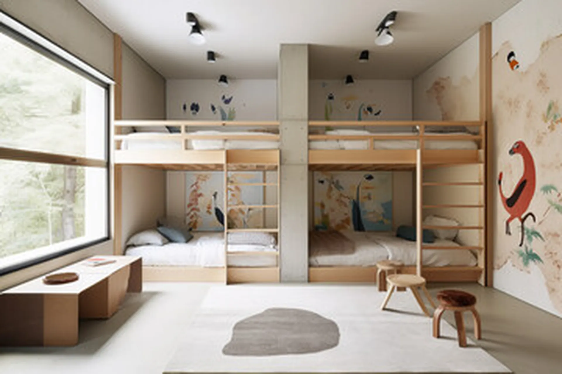 zone nuit dans chambre pour enfants 