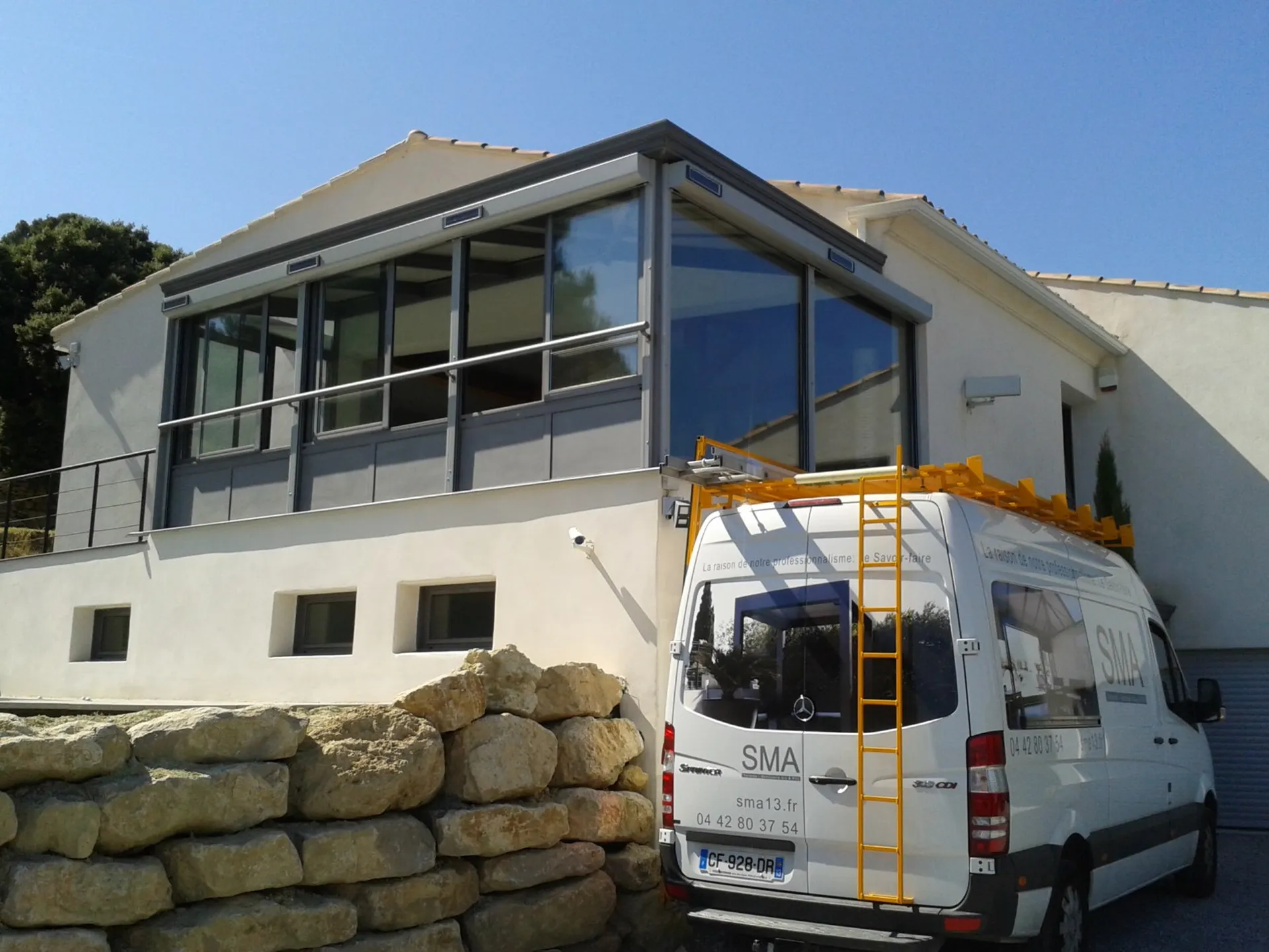 Véranda avec énergie solaire sur Istres