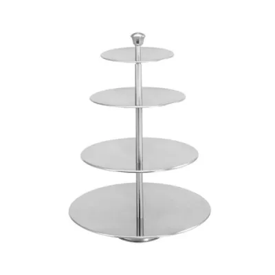 ÉTAGÈRE A GÂTEAUX INOX 4 NIVEAUX POUR MARIAGE