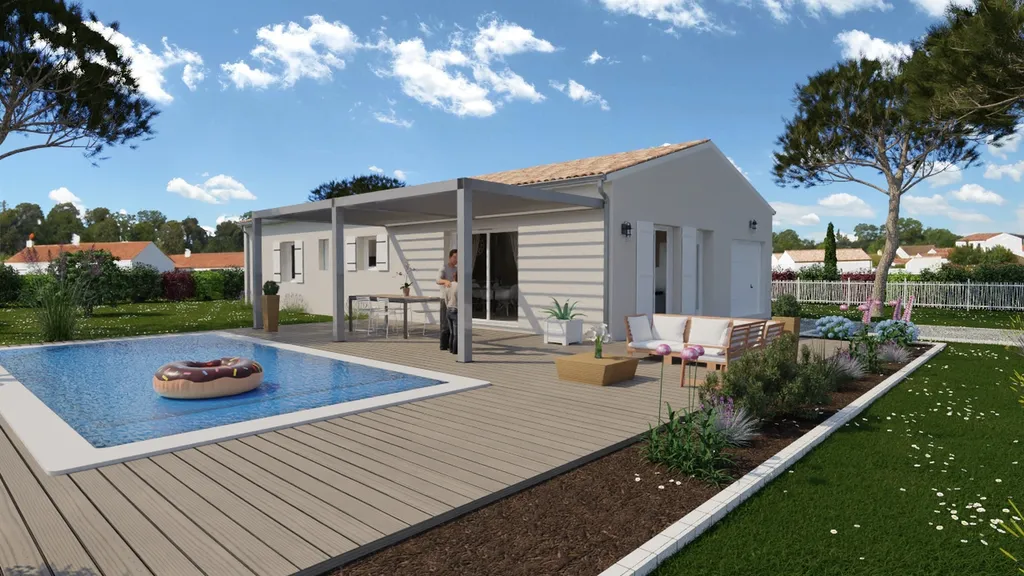 Maison droite de 100 m² avec garage de 15 m²