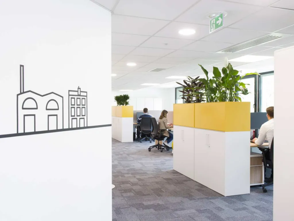 photographe d'agencement d'espaces intérieurs espace végétalisé dans les bureaux