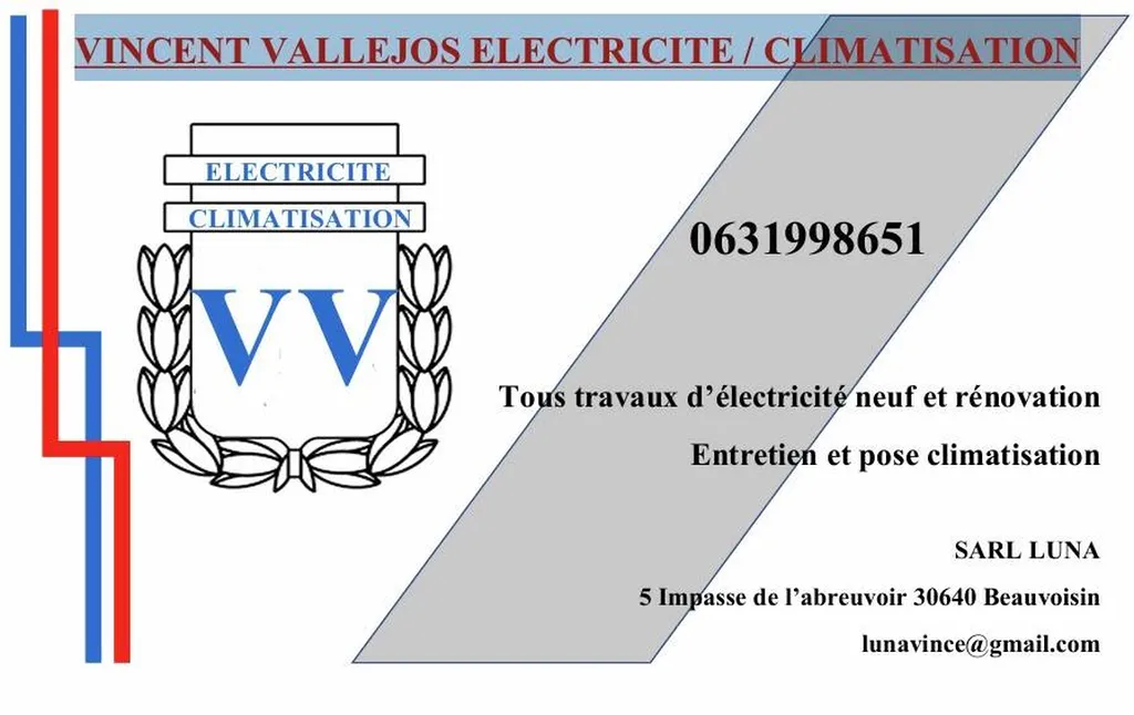 Travaux d’installation électrique dans tous locaux Gard VINCENT VALLEJOS ELECTRICITE CLIMATISATION