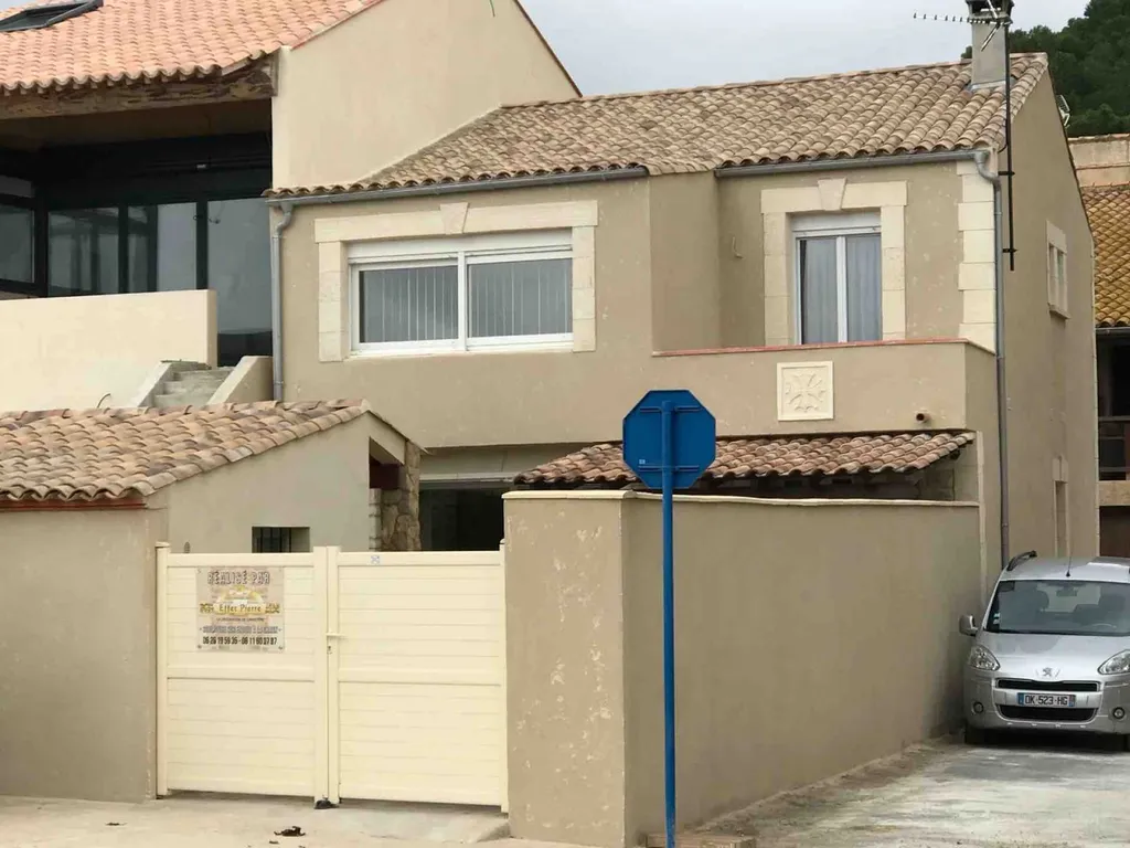 Facade en Torchis Gratté à l’Ancienne  sur GRUISSAN à côté de Narbonne