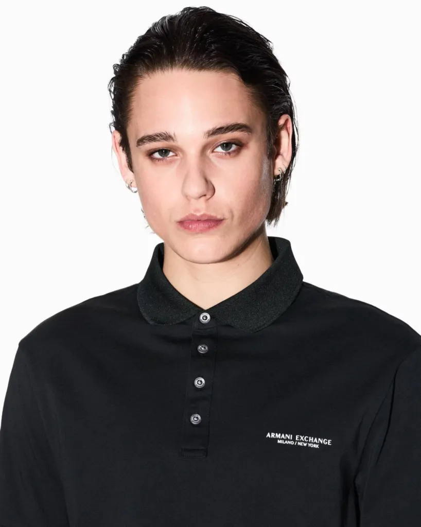Polo Armani Exchange Noir Milano New York à Dieppe en Seine-Maritime chez Urban Chic