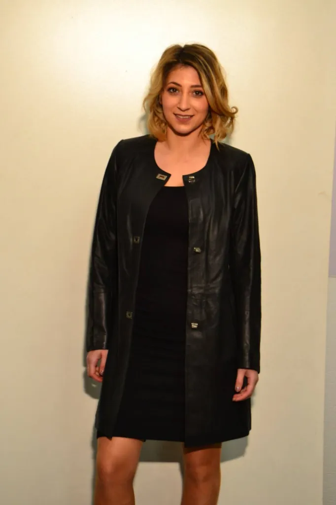 manteau cuir noir GIORGIO femme