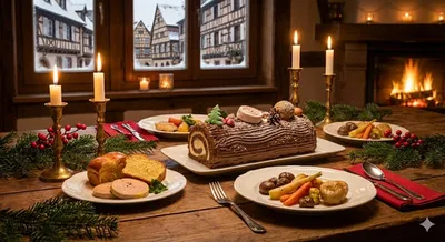 Découvrez notre menu de Noël à Sélestat : saveurs festives, produits locaux et délicieuses recettes traditionnelles de saison