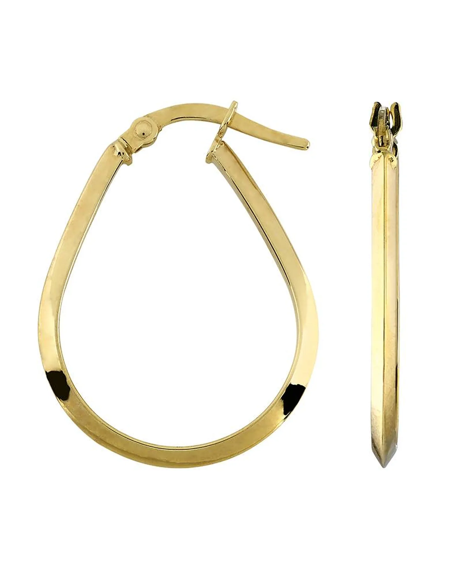 Boucles d'oreilles créoles or 750/1000ème fil triangulaireOr Ligne La Teste Bassin d'Arcachon