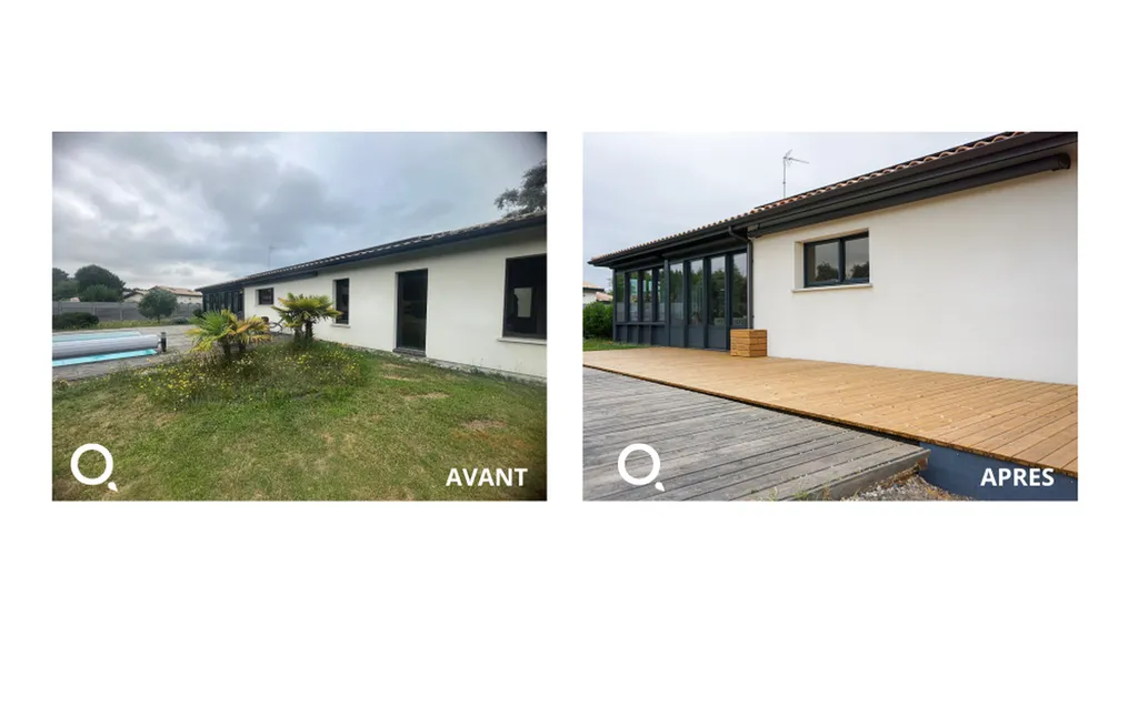 Hydro terrasse Aqualyo fabrication française : valorisez l’eau de pluie pour votre propriété dans le Sud-Ouest. 

