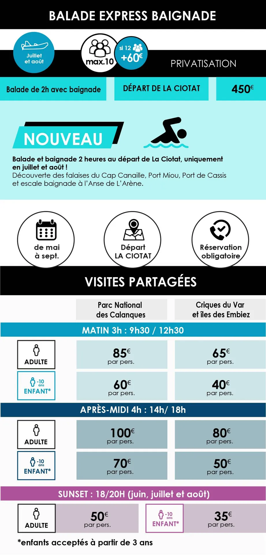 Location privée d'un bateau avec skipper à Cassis