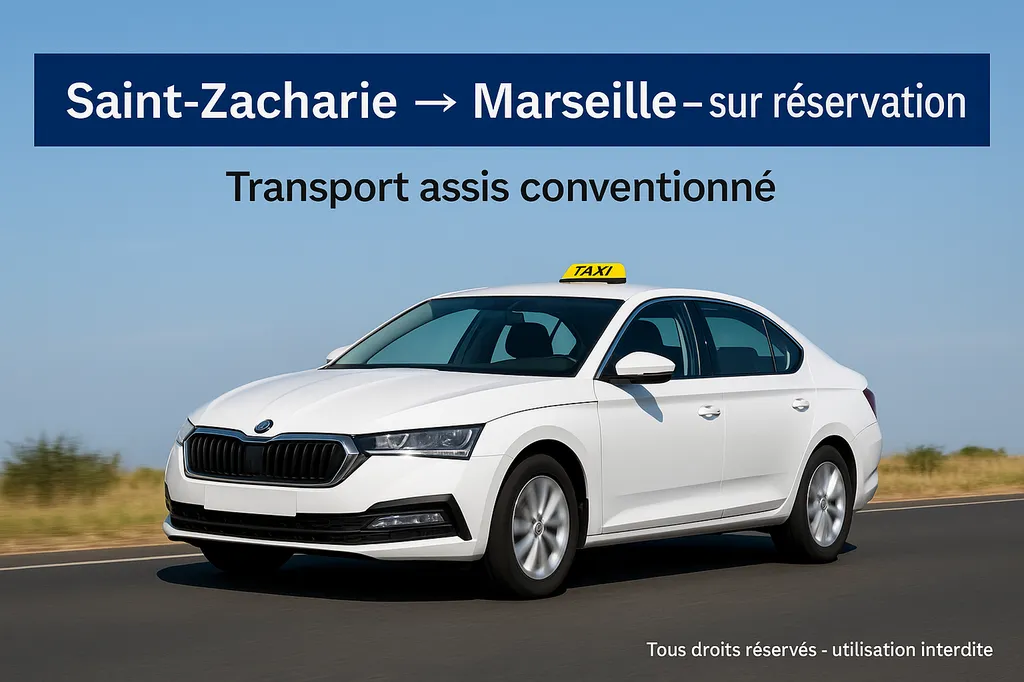 taxi convnetionné au départ de Saint Zacharie