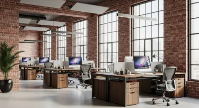 Styles d’aménagement de bureaux professionnels harmonisés avec mobilier coordonné moodboards et plans 3D par un spécialiste avec devis gratuit à Marseille dans les Bouches-du-Rhône
