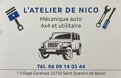 Mécanicien auto, 4x4 et utilitaire Caransac proche de St Quentin de Baron Atelier Nico