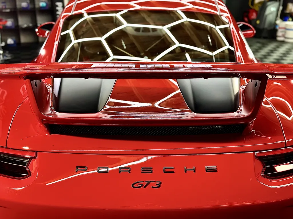 centre de DETAILING Lyon protection céramique film de protection PPF Porsche GT3