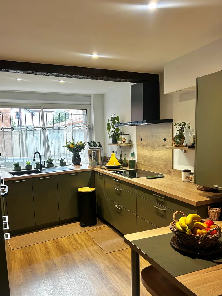 Rénovation complète cuisine entièrement repensée dans une maison ancienne au cœur du quartier des Arènes à Toulouse