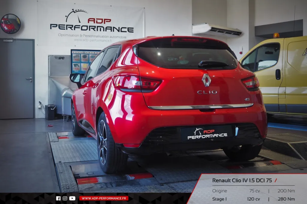 Reprogrammation moteur St Martin de Crau - Renault Clio IV 1.5 DCI 75cv - ADP Performance