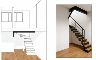 Projet d’escalier intérieur : création trémie et renfort métallique IPE/HEA dans un appartement à Marseille