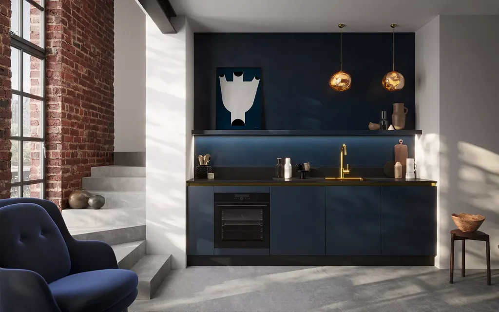 Cuisine minimaliste pour un mur de 2,5m de large à Toulouse en Haute-Garonne