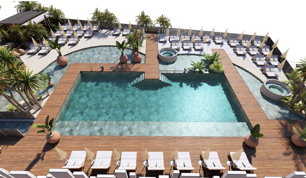 Aménagement des espaces dans le cadre de la rénovation des espaces communs du camping Les Grands Pins à Lacanau